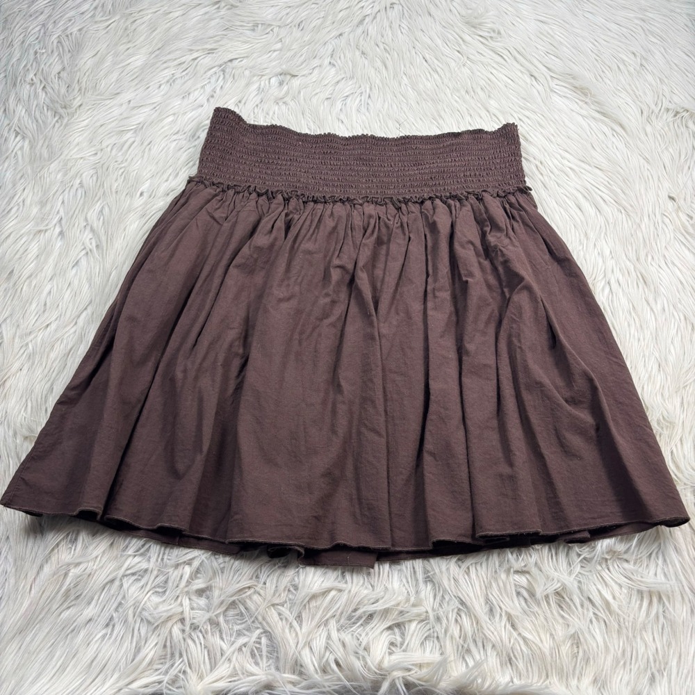 Vintage Maurices Women's M Brown A-line Pleated Skirt Fairy Grunge Preppy